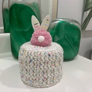 Easter Bunny Butt Toilet Paper Roll Cover Crochet